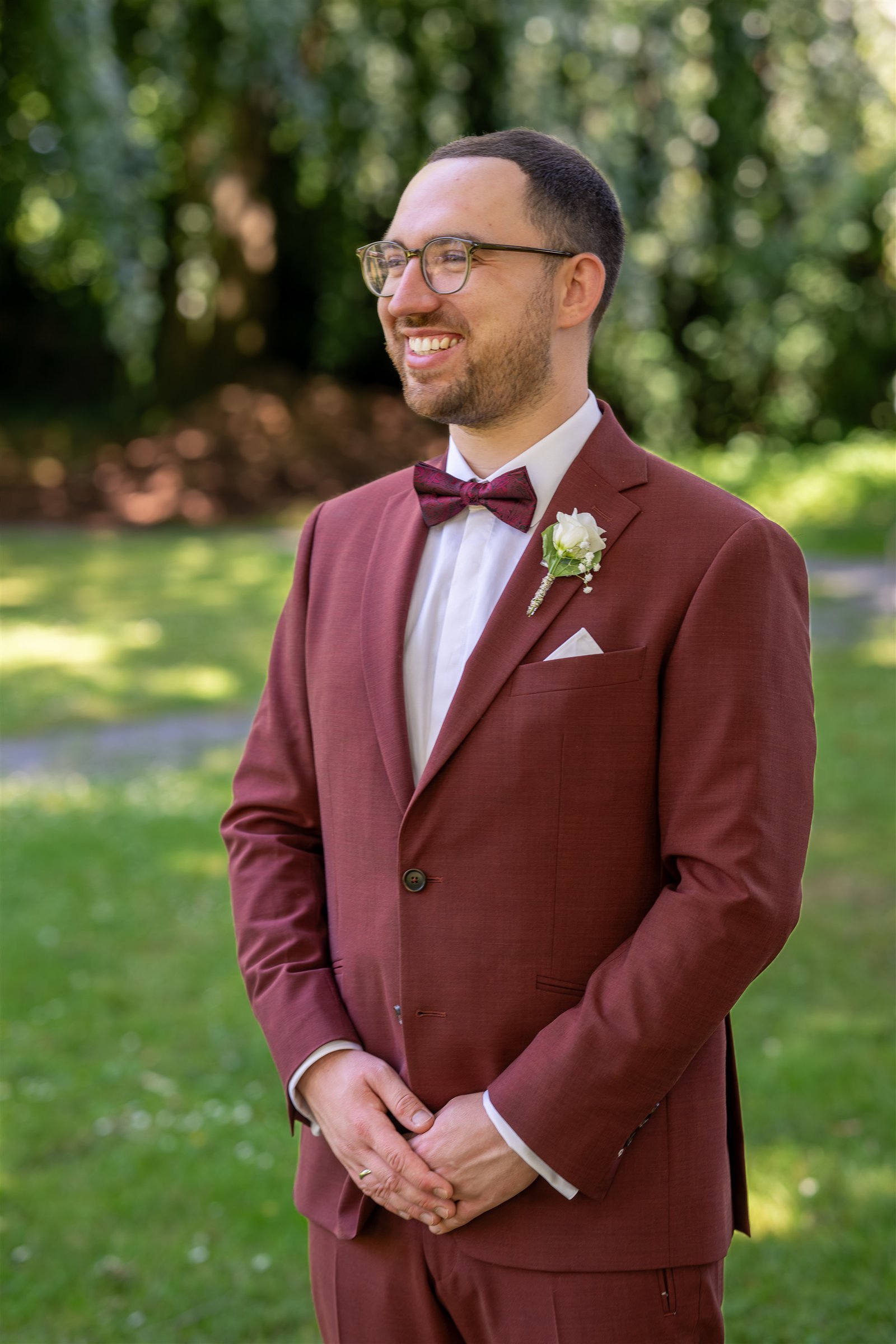 Porträt von Marcel am Hochzeitstag